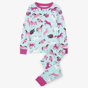 Little Blue House Ponies & Peonies Pajama Set
